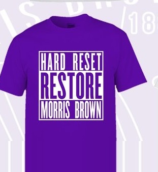 Hard Reset Restore Morris Brown Tee — Purple