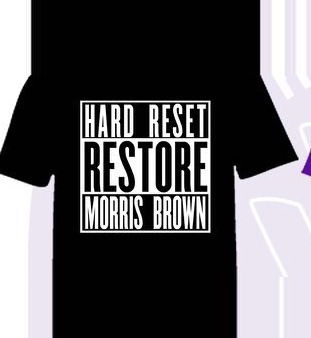 Hard Reset Restore Morris Brown Tee — Black